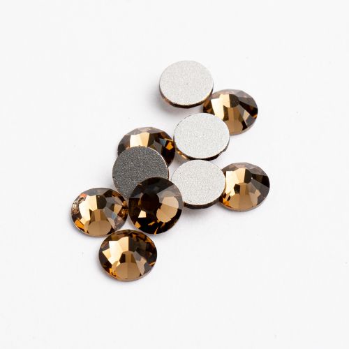 Crystal Lane Flat Back Rhinestones ss16 (4mm) - Smoked Topaz