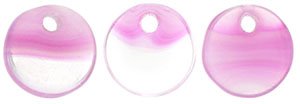 Lentils 6mm : Crystal/Pink