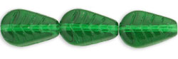 Vintage Style Leaves 12 x 8mm : Green Emerald