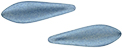 CzechMates Two Hole Daggers 16 x 5mm : ColorTrends: Saturated Metallic Neutral Gray