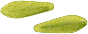 CzechMates Two Hole Daggers 16 x 5mm : ColorTrends: Saturated Metallic Lime Punch