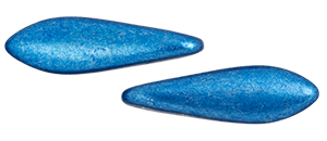 CzechMates Two Hole Daggers 16 x 5mm : ColorTrends: Saturated Metallic Nebulas Blue