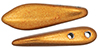 CzechMates Two Hole Daggers 16 x 5mm : ColorTrends: Saturated Metallic Hazel