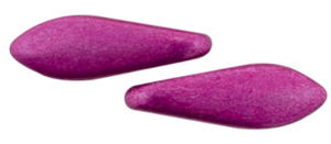 CzechMates Two Hole Daggers 5/16mm : ColorTrends: Sueded Gold Fuchsia Red