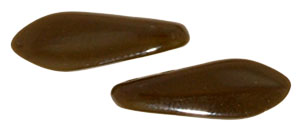 CzechMates Two Hole Daggers 16 x 5mm : Chocolate Brown