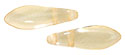 CzechMates Two Hole Daggers 16 x 5mm : Luster - Transparent Champagne