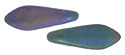 CzechMates Two Hole Daggers 16 x 5mm : Matte - Iris - Purple