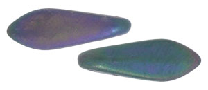 CzechMates Two Hole Daggers 16 x 5mm : Matte - Iris - Purple