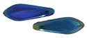 CzechMates Two Hole Daggers 16 x 5mm : Iris - Blue