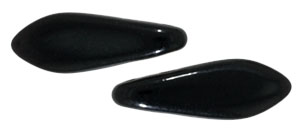 CzechMates Two Hole Daggers 16 x 5mm : Jet