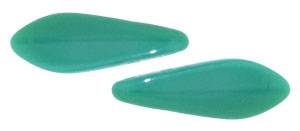 CzechMates Two Hole Daggers 16 x 5mm : Persian Turquoise
