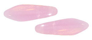 CzechMates Two Hole Daggers 16 x 5mm : Milky Pink