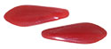 CzechMates Two Hole Daggers 16 x 5mm : Opaque Red