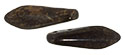 CzechMates Two Hole Daggers 16 x 5mm : Jet - Bronze Picasso