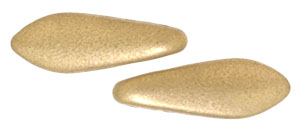 CzechMates Two Hole Daggers 16 x 5mm : Matte - Metallic Flax