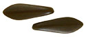 CzechMates Two Hole Daggers 16 x 5mm : Matte - Chocolate Brown