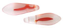 CzechMates Two Hole Daggers 16 x 5mm : Matte - Crystal/Red