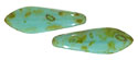 CzechMates Two Hole Daggers 16 x 5mm : Opaque Turquoise - Picasso