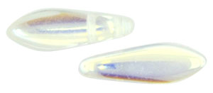 CzechMates Two Hole Daggers 16 x 5mm : Crystal AB