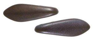 CzechMates Two Hole Daggers 16 x 5mm : Chocolate Brown - Matte Bronze Vega