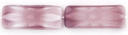 Rectangle Flower 20 x 8mm : Opaque Amethyst/White