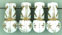 Vintage Czech Style Drops 15 x 8mm : White - Gold Inlay