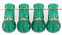 Vintage Czech Style Drops 15 x 8mm : Emerald - Gold Inlay
