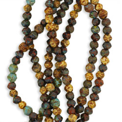 Strung Pressed Bead Mixes : Forest Floor Mix .5m