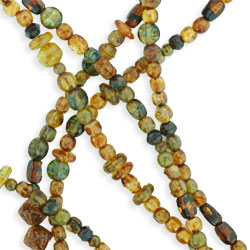 Strung Pressed Bead Mixes : Baltic Amber Mix