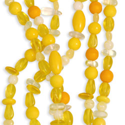 Strung Pressed Bead Mixes : Yellow Mix