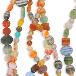Strung Pressed Bead Mixes : Stone Picasso HurriCane - Circus Parade