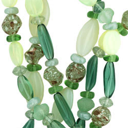 Strung Pressed Bead Mixes : Clover Patch Mix