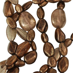 Strung Pressed Bead Mixes : Luster - Smoky Topaz Mix