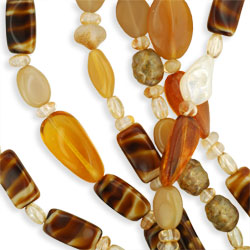 Strung Pressed Bead Mixes : Tabby Mix