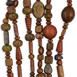 Strung Pressed Beads : Varna's Glitter Mix