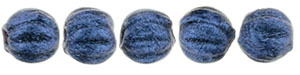 Melon Round 3mm : Metallic Suede - Blue