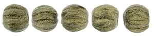 Melon Round 3mm : Metallic Suede - Gold