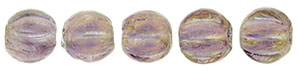 Melon Round 3mm : Luster Iris - Amethyst