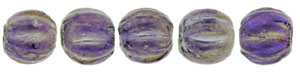 Melon Round 3mm : Luster Iris - Tanzanite