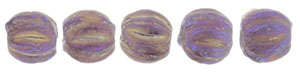 Melon Round 3mm : Luster Iris - Milky Amethyst