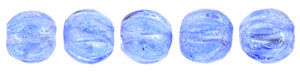 Melon Round 3mm : Luster Iris - Sapphire