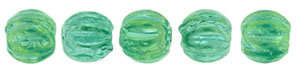 Melon Round 3mm : Luster Iris - Atlantis Green