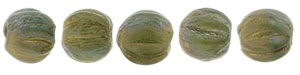 Melon Round 3mm : Matte - Oxidized Bronze Clay