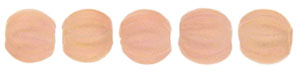 Melon Round 3mm : Sueded Gold Milky Pink