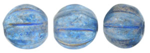 Melon Round 5mm : Halo - Azurite