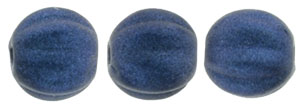 Melon Round 5mm : Metallic Suede - Dk Blue