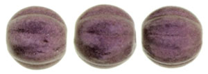 Melon Round 5mm : Metallic Suede - Pink