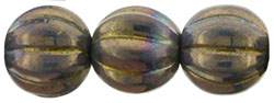 Melon Round 8mm : Oxidized Bronze