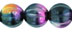 Melon Round 8mm : Coated - Marea - Purple/Jet (25pcs)