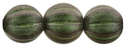 Melon Round 8mm : Polychrome - Olive Mauve